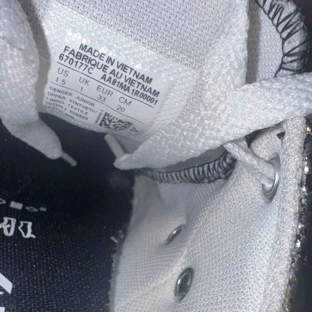 Converse Kids Glittery Black and Gold Sneakers